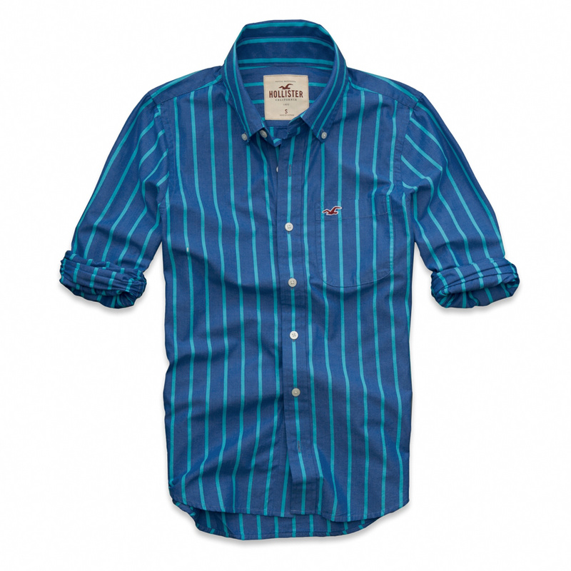 Hollister Hombres Pura Algodón Camisa HCO4499